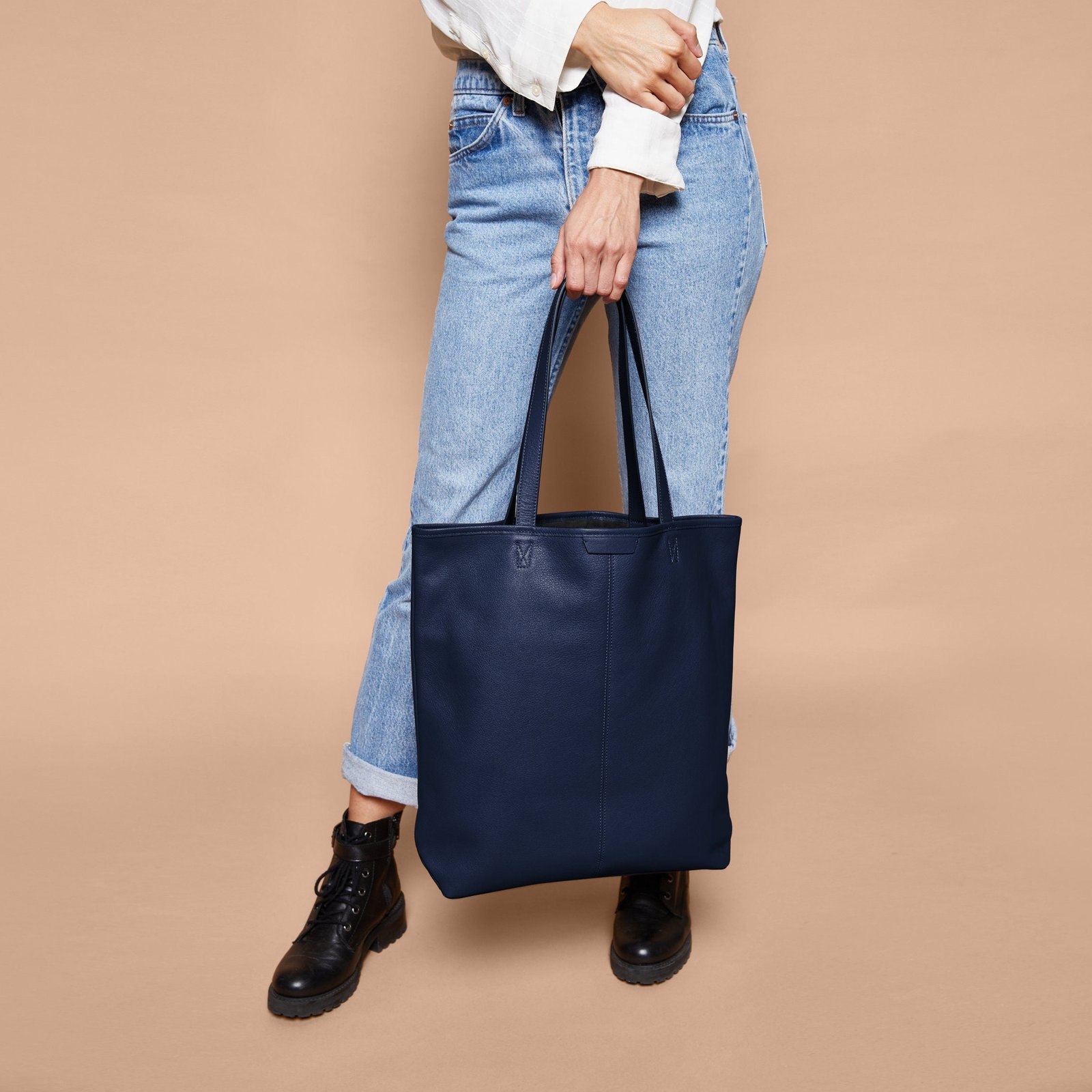 Uptown Vertical Tote Navy Blue - Image 2
