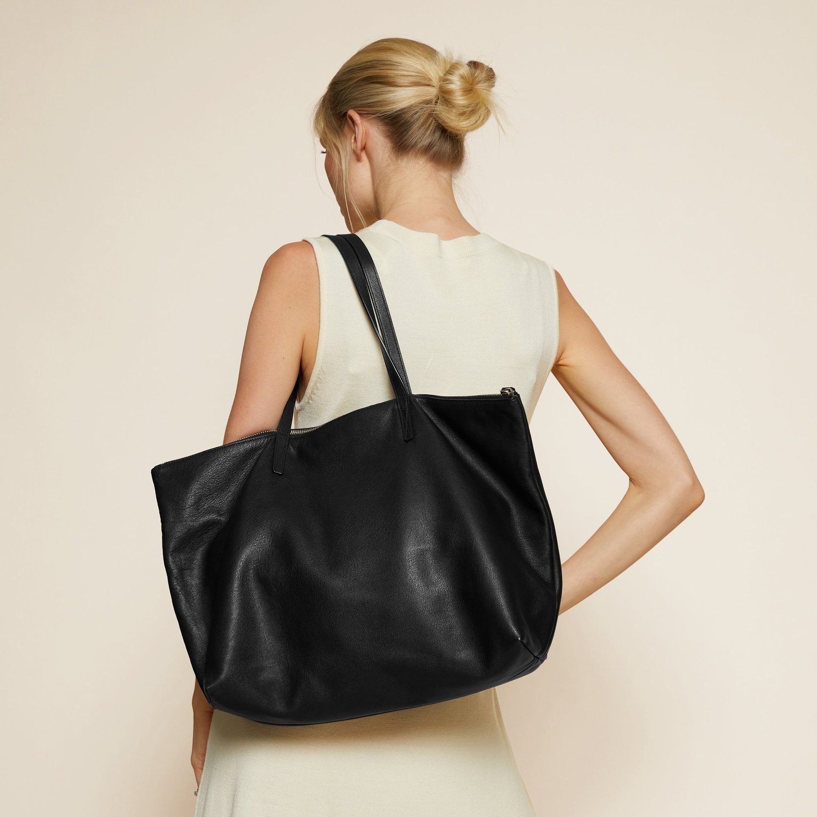 Aleena Soft Zippered Tote Black Onyx - Image 2