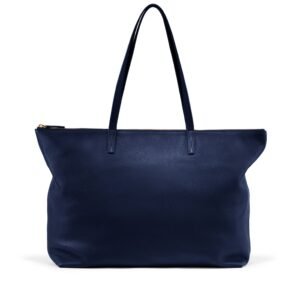 Aleena Soft Zippered Tote Navy Blue