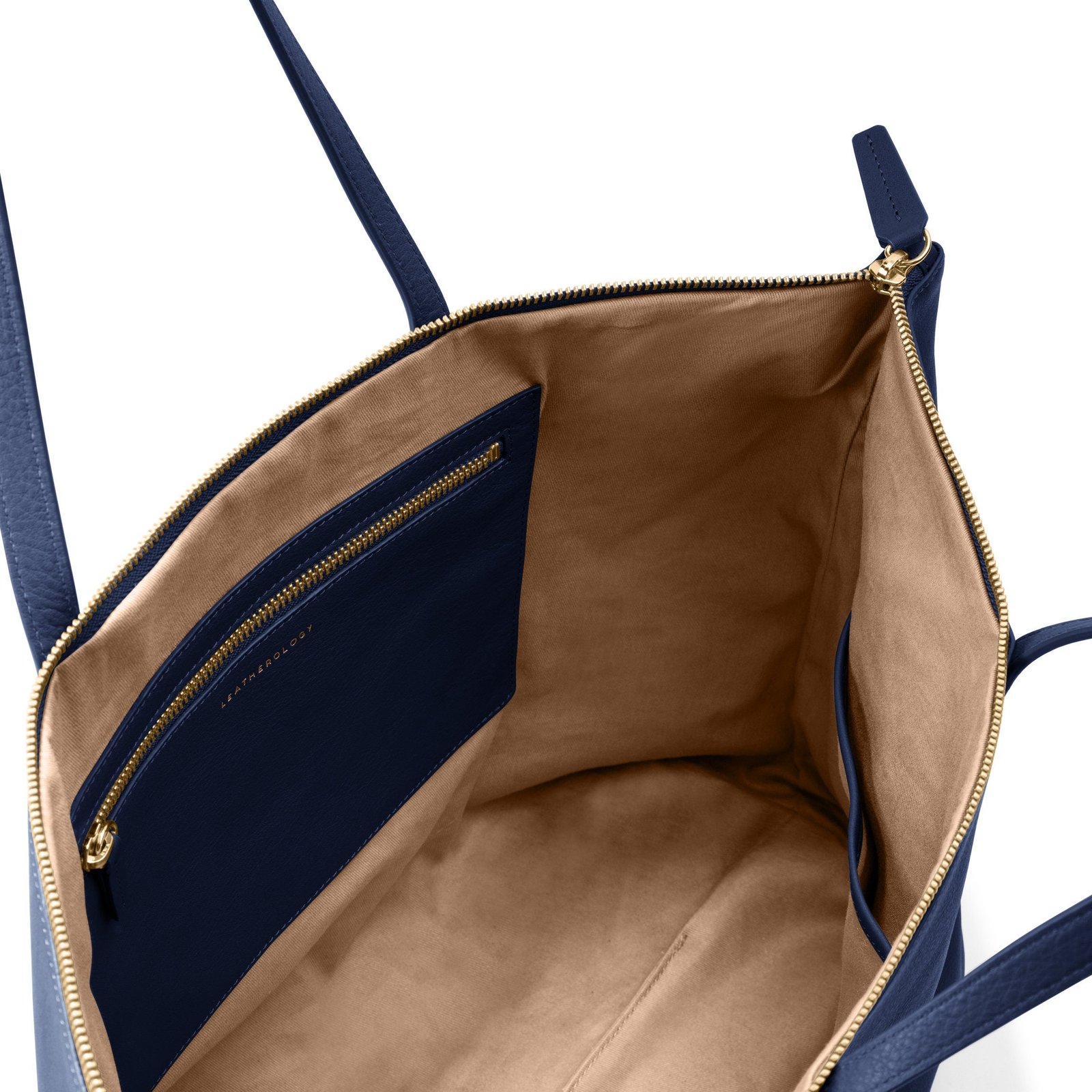 Aleena Soft Zippered Tote Navy Blue - Image 4