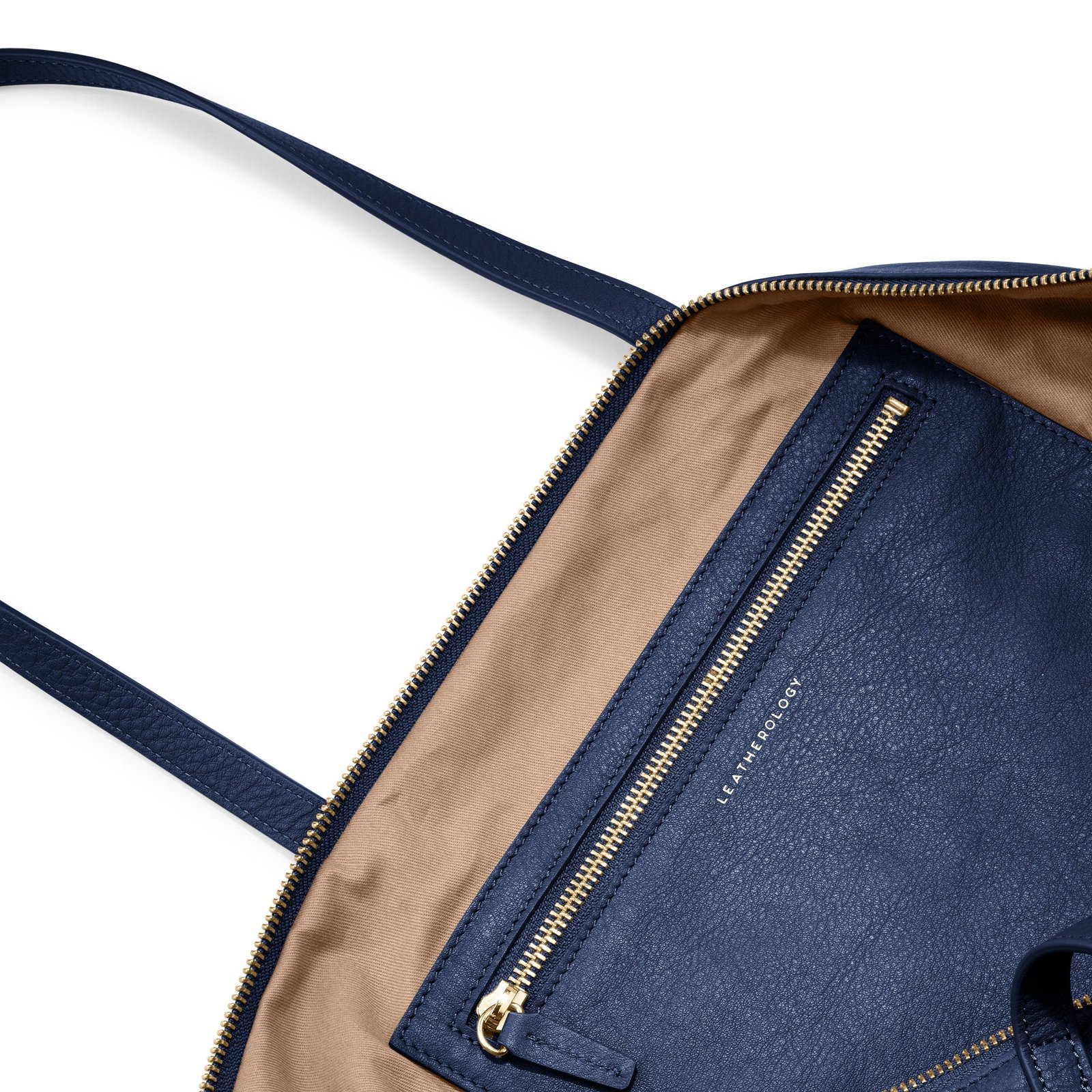 Aleena Soft Zippered Tote Navy Blue - Image 5