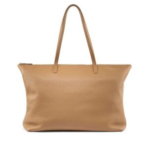 Aleena Soft Zippered Tote Camel