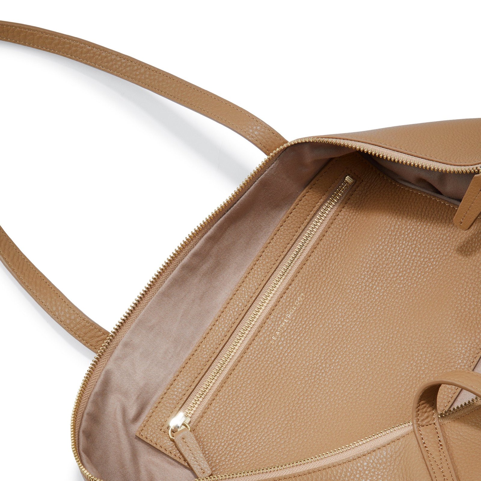 Aleena Soft Zippered Tote Camel - Image 5
