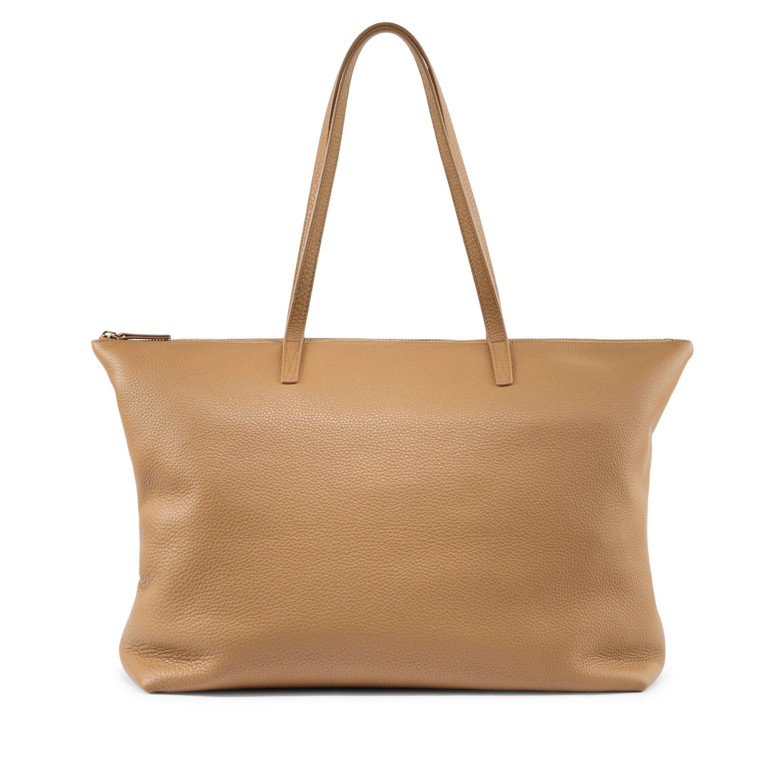 Aleena Soft Zippered Tote Camel