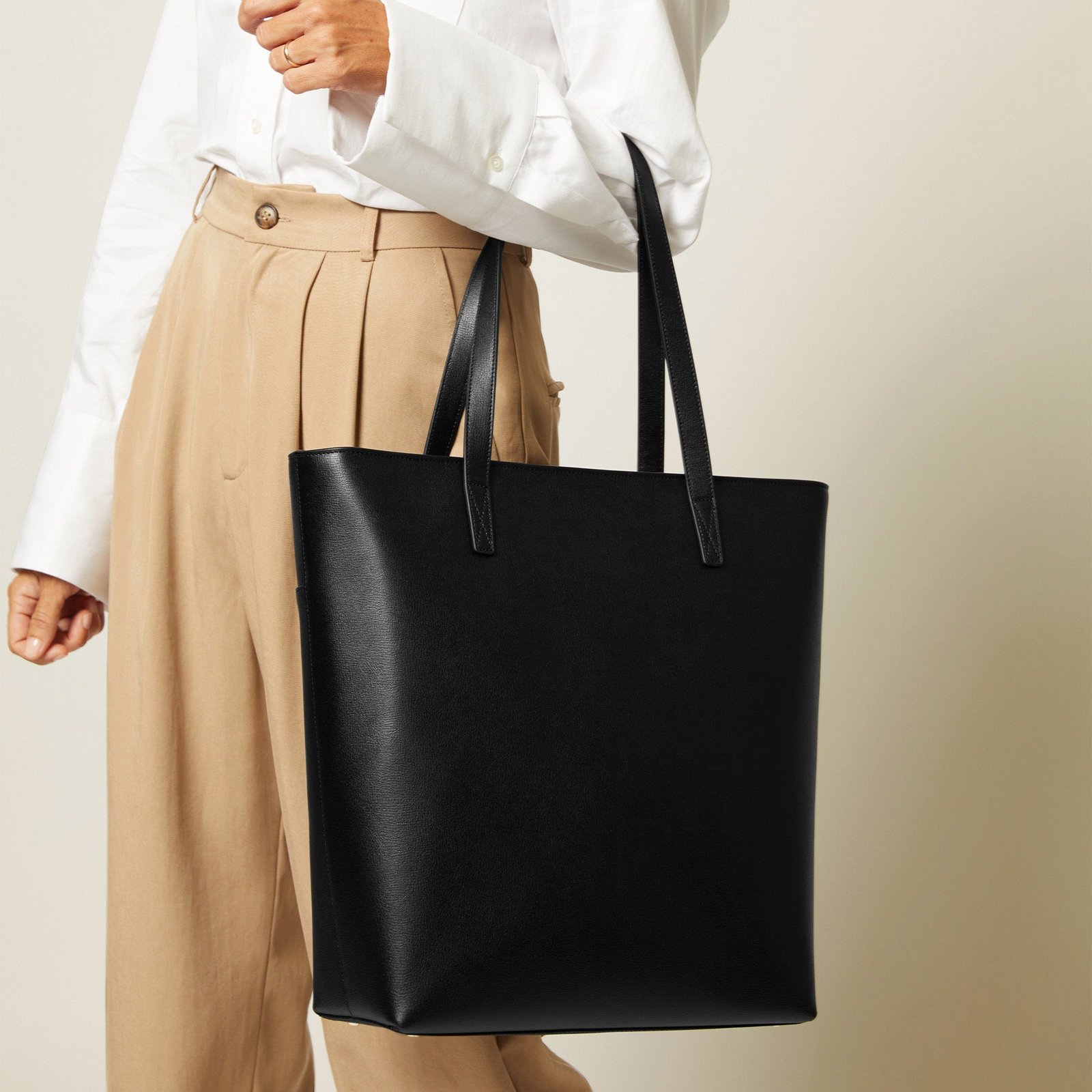 Alex Vertical Work Tote Black - Image 3