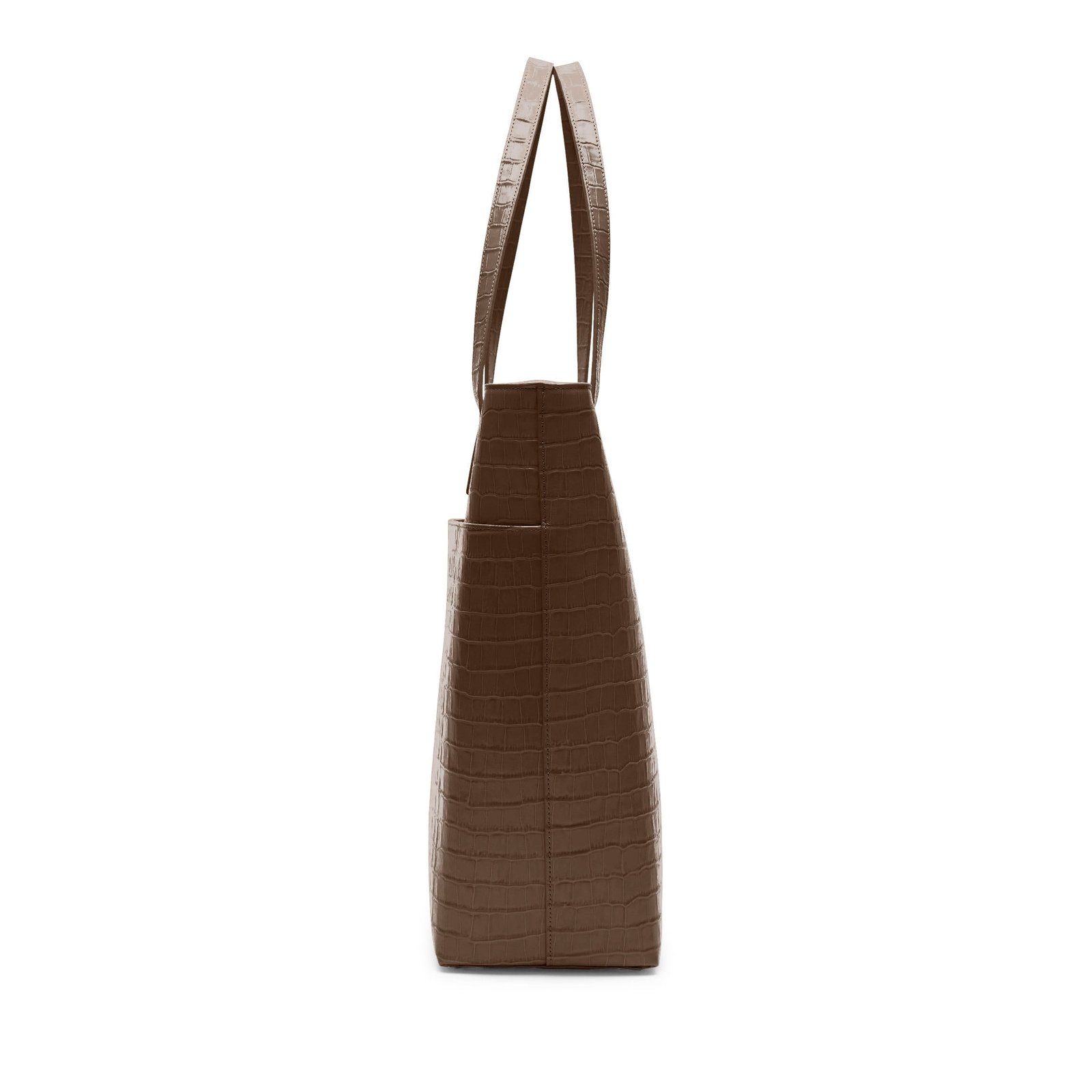 Alex Vertical Work Tote Cocoa Croc - Image 2