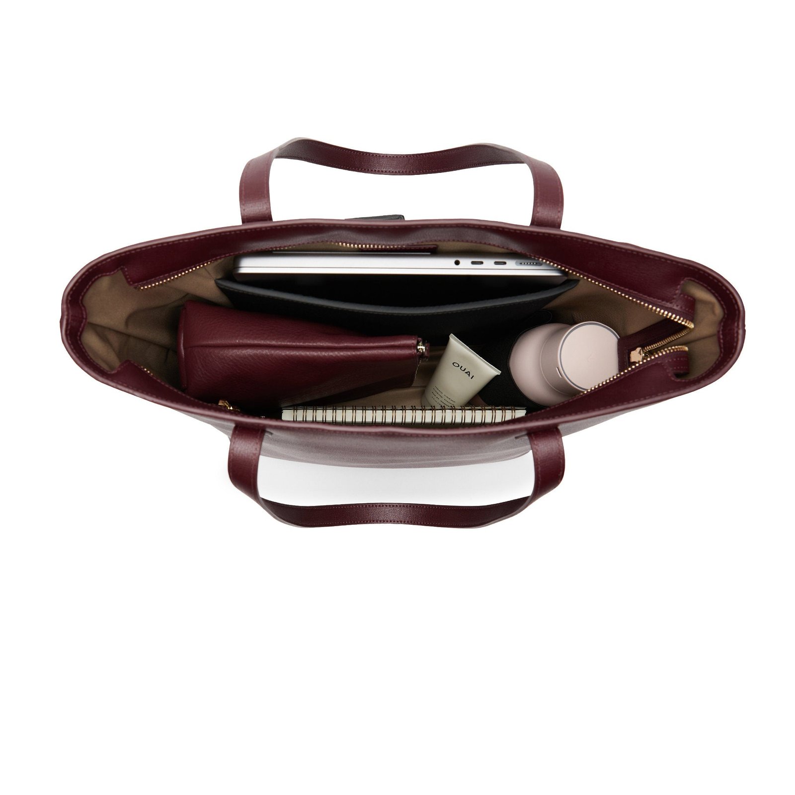 Alex Vertical Work Tote Oxblood - Image 7