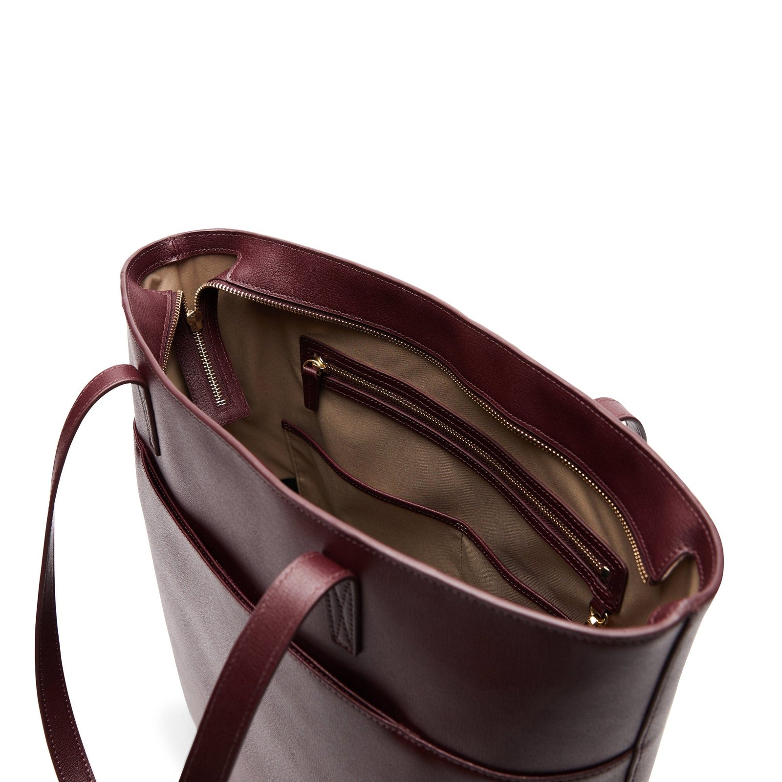 Alex Vertical Work Tote Oxblood - Image 8