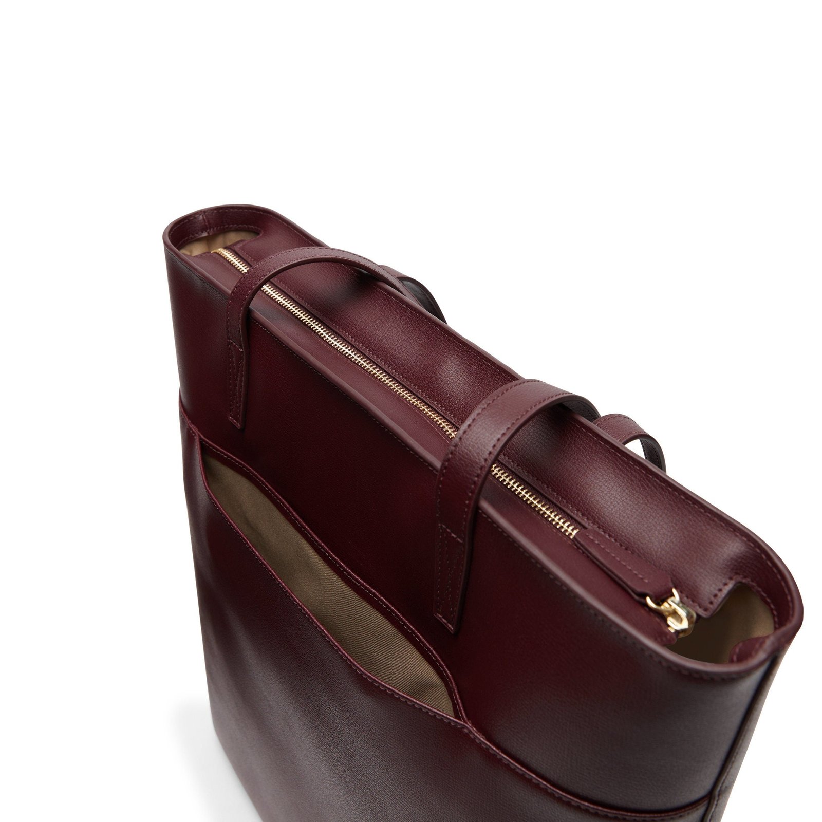 Alex Vertical Work Tote Oxblood - Image 10