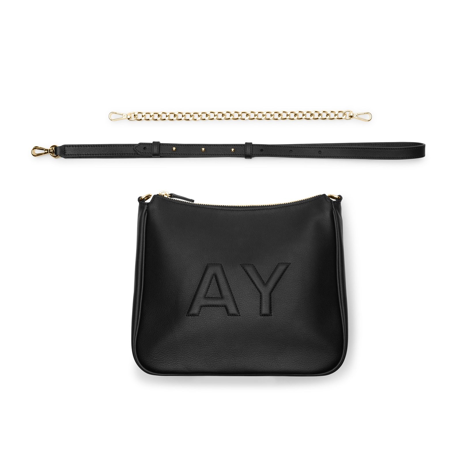 Greta Chain Medium Crossbody Black Onyx - Image 8