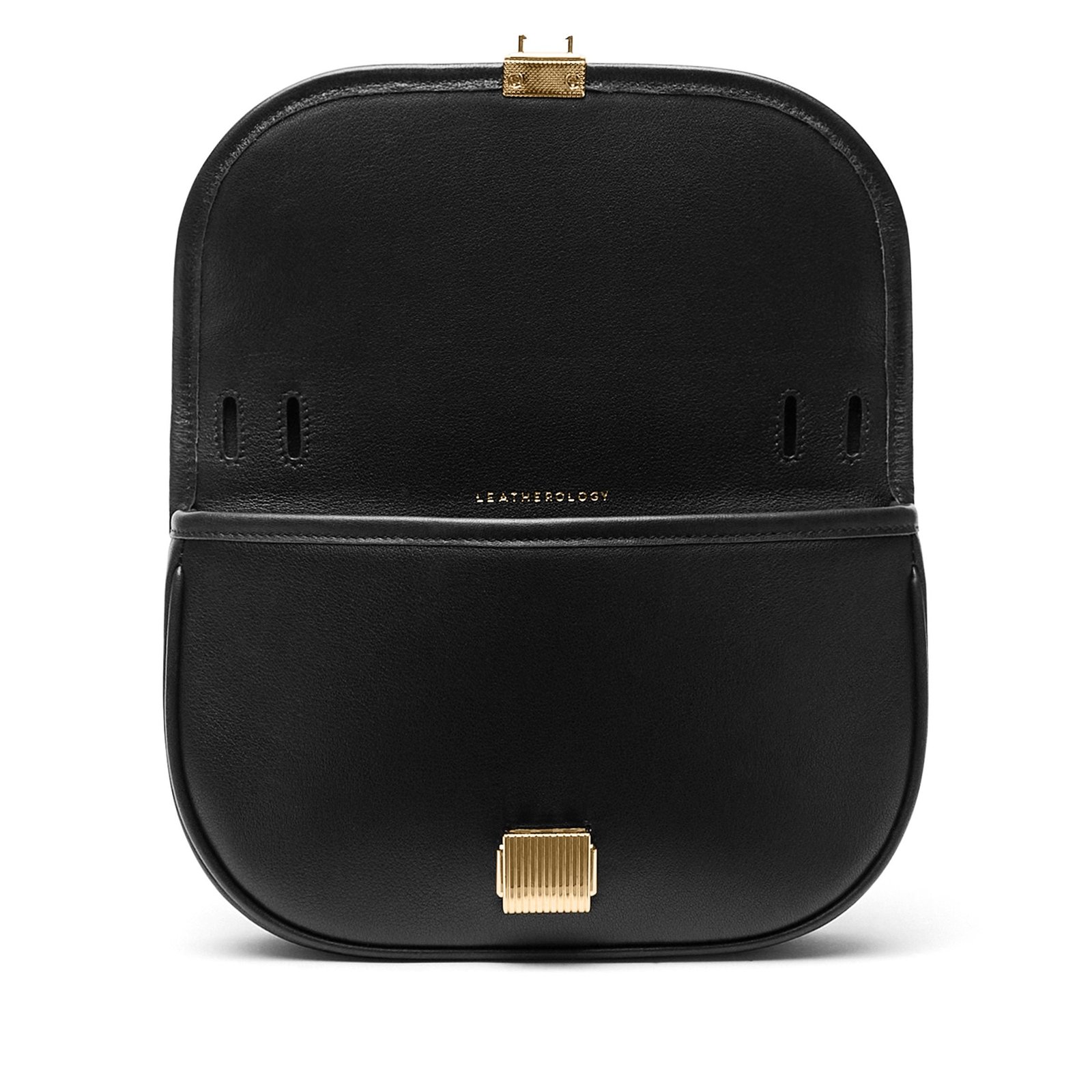 Katy Small Saddle Crossbody Black Onyx - Image 5