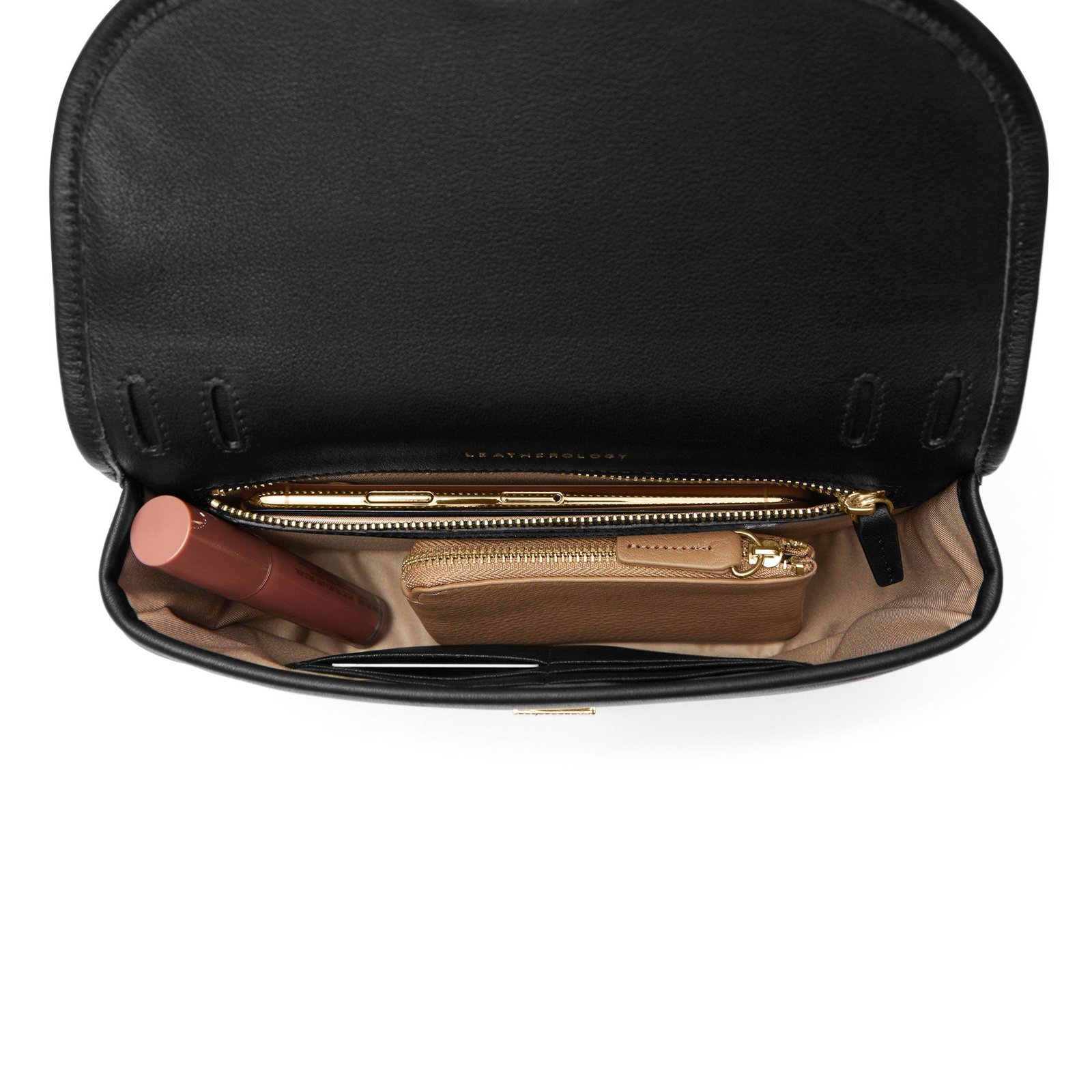 Katy Small Saddle Crossbody Black Onyx - Image 9