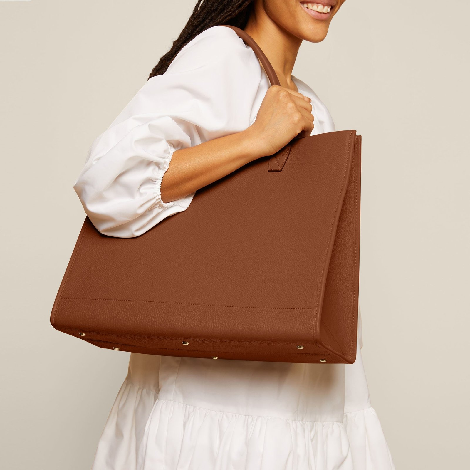 Kress XL Tote Saddle Brown - Image 2