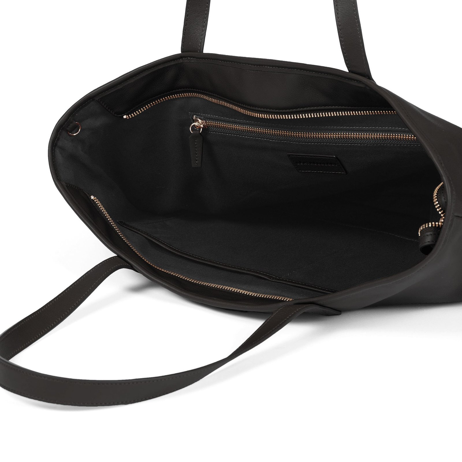Large Zippered Downtown Tote Black Onyx - Image 4