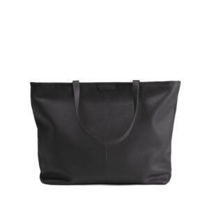 Large Zippered Downtown Tote Black Onyx
