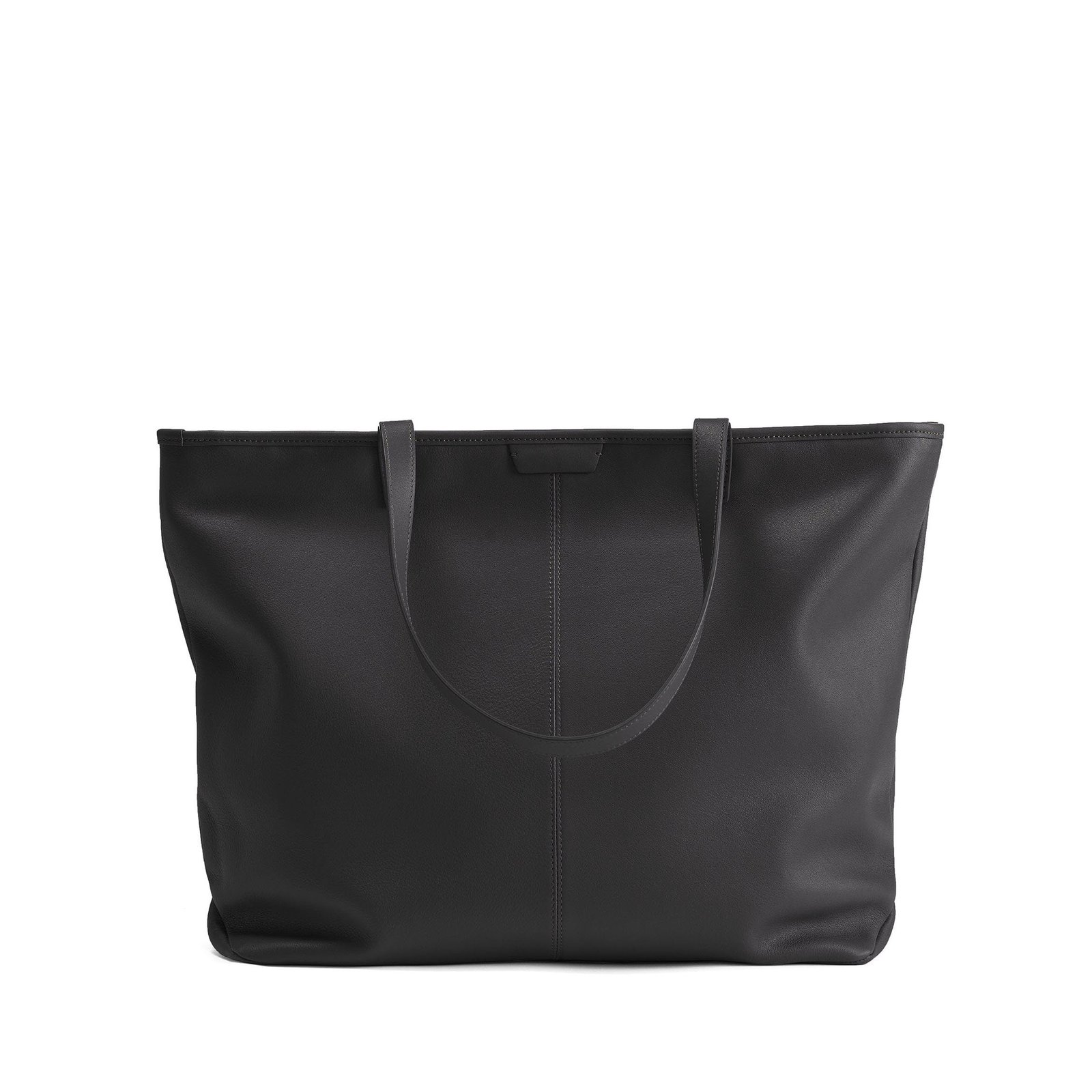 Large Zippered Downtown Tote Black Onyx