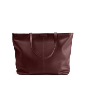 Large Zippered Downtown Tote Bordeaux