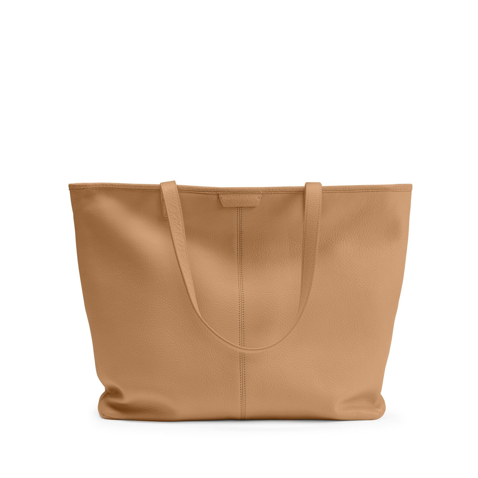 Large Zippered Downtown Tote Camel