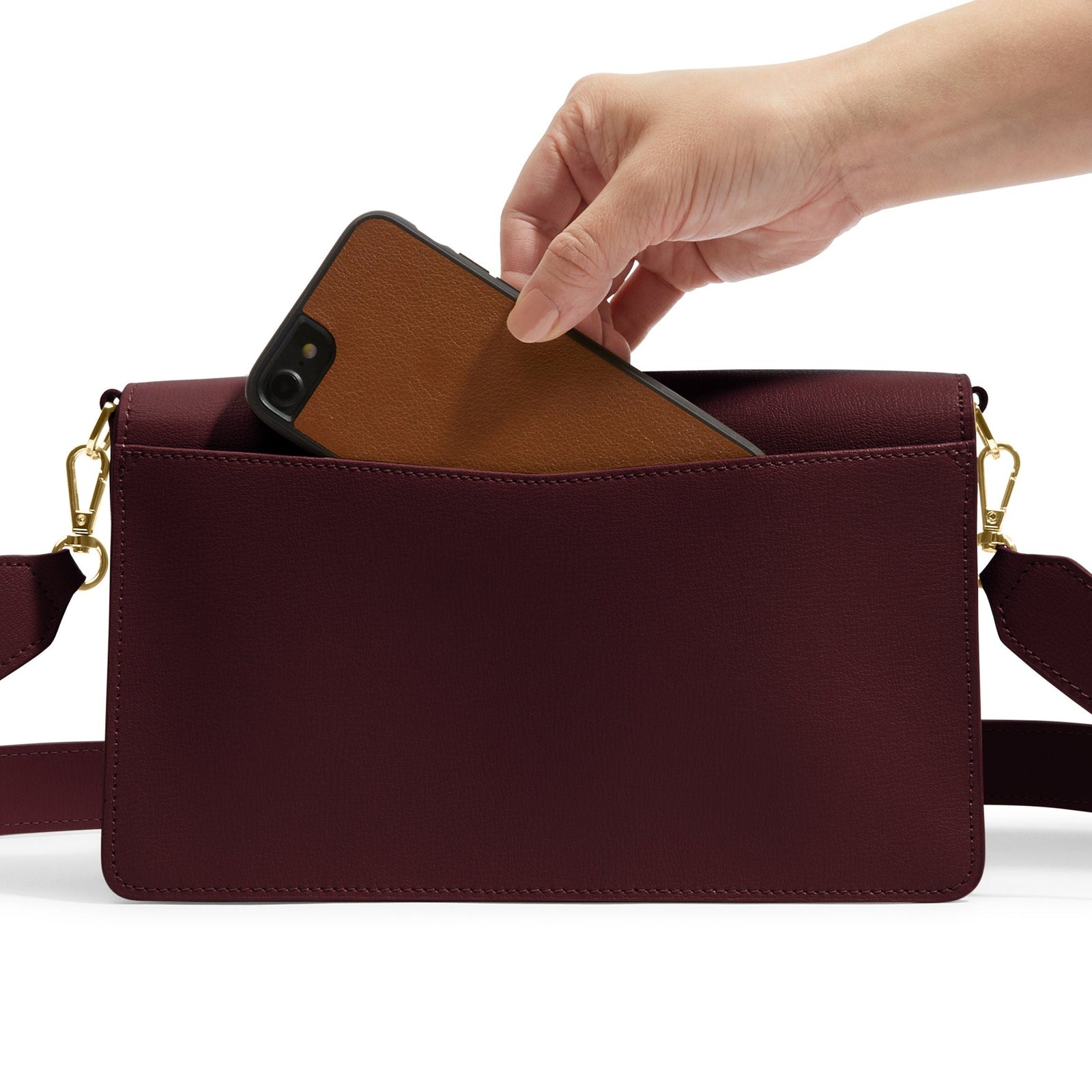 Medium Willow Envelope Bag Oxblood - Image 7