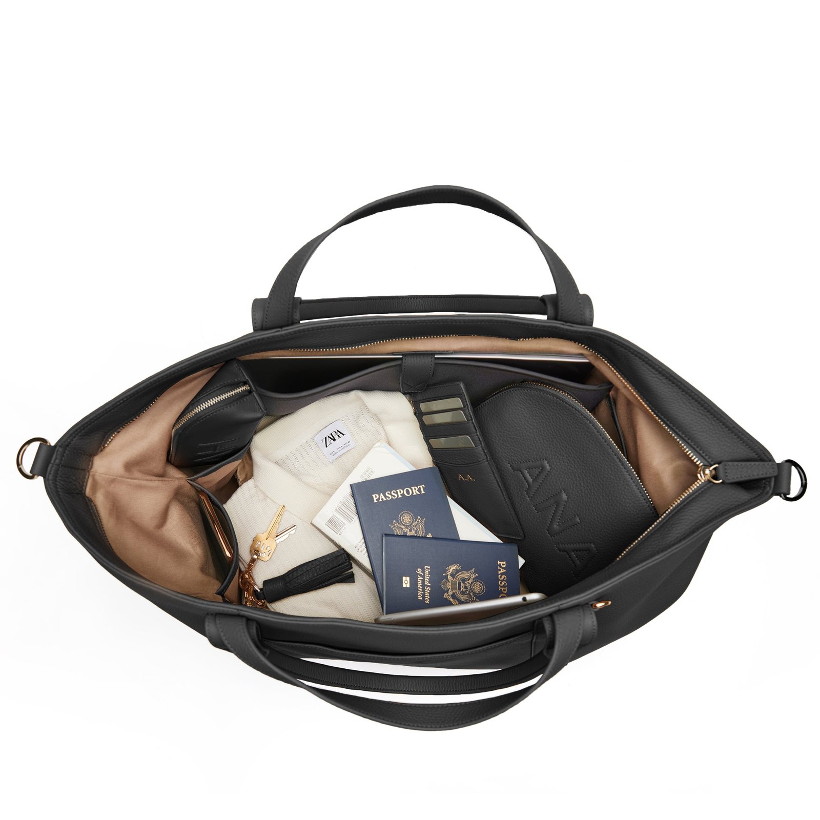 Transit Travel Tote Black Pebble - Image 3